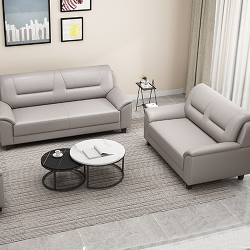 Pillow Top Arm Sofa 55.12"/70.87" W Faux Leather 3-Seat Loveseat Clearhalo 'furn' 'furn_sofas' 'Furniture' 'furniture_sofas' 'kitchen' 'kitchen_sofas' 'Living Room Furniture' 'Sofa' 'sofas' 4758047