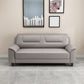 Pillow Top Arm Sofa 55.12"/70.87" W Faux Leather 3-Seat Loveseat Light Gray Clearhalo 'furn' 'furn_sofas' 'Furniture' 'furniture_sofas' 'kitchen' 'kitchen_sofas' 'Living Room Furniture' 'Sofa' 'sofas' 4758051