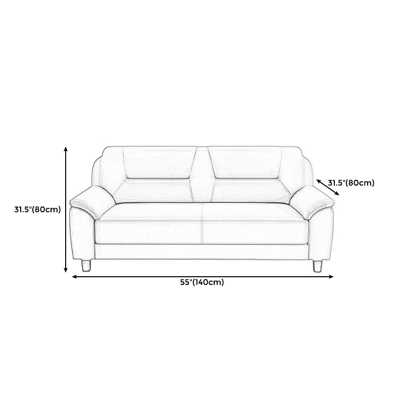 Pillow Top Arm Sofa 55.12"/70.87" W Faux Leather 3-Seat Loveseat Clearhalo 'furn' 'furn_sofas' 'Furniture' 'furniture_sofas' 'kitchen' 'kitchen_sofas' 'Living Room Furniture' 'Sofa' 'sofas' 4758056