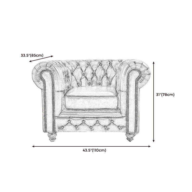 Tight Back Rolled Arm Loveseat Leather Stain Resistant Settee Sofa in Brown Clearhalo 'furn' 'furn_sofas' 'Furniture' 'furniture_sofas' 'kitchen' 'kitchen_sofas' 'Living Room Furniture' 'Sofa' 'sofas' 4758082