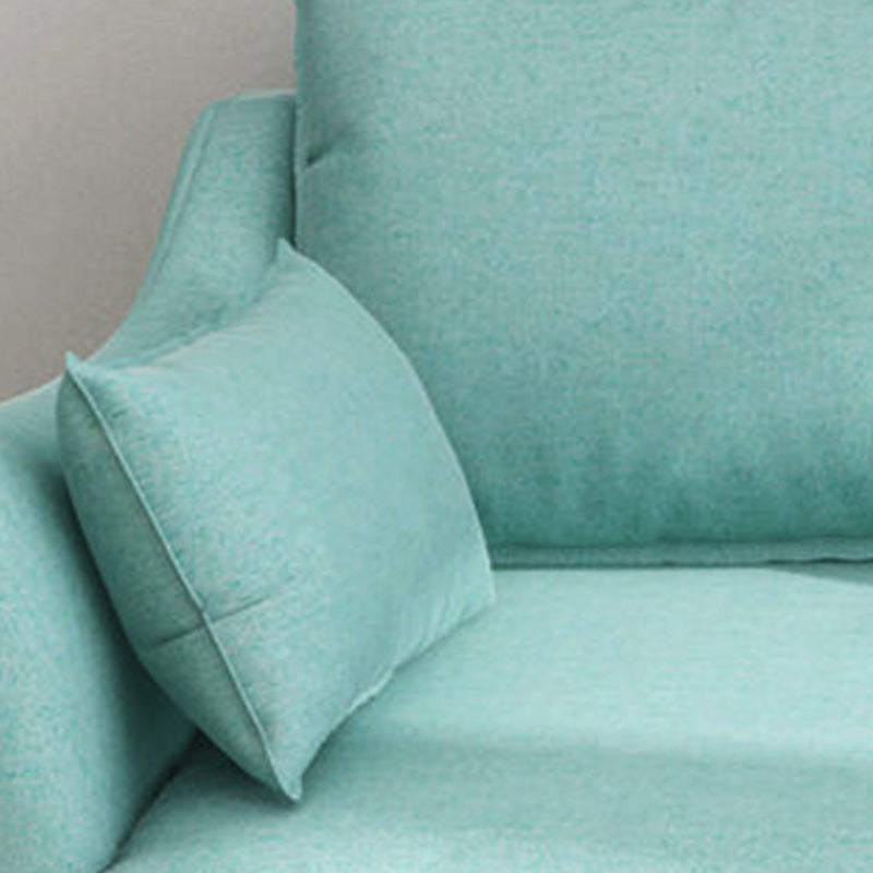 Modern Linen Sloped Arm Sofa with Bolster Pillows for Living Room Clearhalo 'furn' 'furn_sofas' 'Furniture' 'furniture_sofas' 'kitchen' 'kitchen_sofas' 'Living Room Furniture' 'Sofa' 'sofas' 4758093