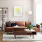 Brown Leather Settee Furniture Loose Back Square Arm Loveseat Clearhalo 'furn' 'furn_sofas' 'Furniture' 'furniture_sofas' 'kitchen' 'kitchen_sofas' 'Living Room Furniture' 'Sofa' 'sofas' 4758115