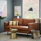 Brown Leather Settee Furniture Loose Back Square Arm Loveseat 59"L x 33"W x 33"H Clearhalo 'furn' 'furn_sofas' 'Furniture' 'furniture_sofas' 'kitchen' 'kitchen_sofas' 'Living Room Furniture' 'Sofa' 'sofas' 4758119