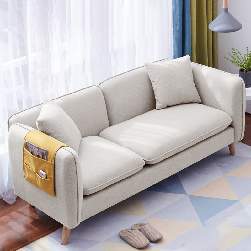 Linen Modern Sofa Square Arm 30"W Cushions Sofa for Living Room Clearhalo 'furn' 'furn_sofas' 'Furniture' 'furniture_sofas' 'kitchen' 'kitchen_sofas' 'Living Room Furniture' 'Sofa' 'sofas' 4758146