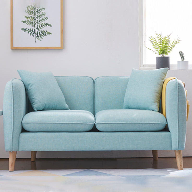 Linen Modern Sofa Square Arm 30"W Cushions Sofa for Living Room Clearhalo 'furn' 'furn_sofas' 'Furniture' 'furniture_sofas' 'kitchen' 'kitchen_sofas' 'Living Room Furniture' 'Sofa' 'sofas' 4758148