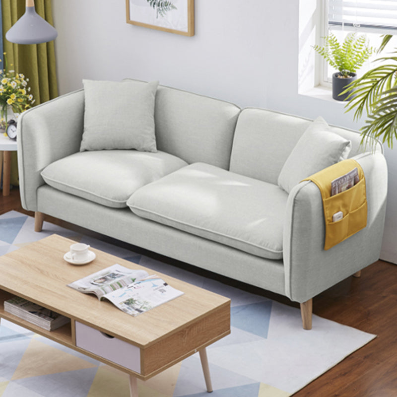 Linen Modern Sofa Square Arm 30"W Cushions Sofa for Living Room Clearhalo 'furn' 'furn_sofas' 'Furniture' 'furniture_sofas' 'kitchen' 'kitchen_sofas' 'Living Room Furniture' 'Sofa' 'sofas' 4758149