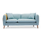 Linen Modern Sofa Square Arm 30"W Cushions Sofa for Living Room 85"L x 30"W x 26"H Light Blue Clearhalo 'furn' 'furn_sofas' 'Furniture' 'furniture_sofas' 'kitchen' 'kitchen_sofas' 'Living Room Furniture' 'Sofa' 'sofas' 4758150