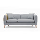 Linen Modern Sofa Square Arm 30"W Cushions Sofa for Living Room 85"L x 30"W x 26"H Light Gray Clearhalo 'furn' 'furn_sofas' 'Furniture' 'furniture_sofas' 'kitchen' 'kitchen_sofas' 'Living Room Furniture' 'Sofa' 'sofas' 4758151