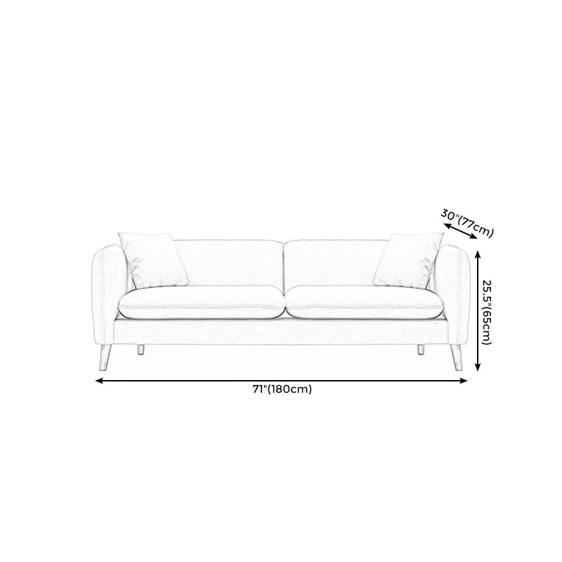 Linen Modern Sofa Square Arm 30"W Cushions Sofa for Living Room Clearhalo 'furn' 'furn_sofas' 'Furniture' 'furniture_sofas' 'kitchen' 'kitchen_sofas' 'Living Room Furniture' 'Sofa' 'sofas' 4758166
