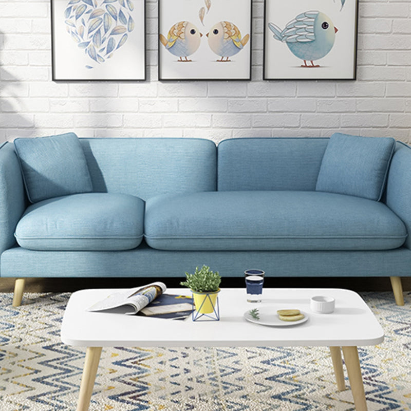 Modern Linen Tuxedo Arm Standard Sofa with Bolster Pillows for Living Room Clearhalo 'furn' 'furn_sofas' 'Furniture' 'furniture_sofas' 'kitchen' 'kitchen_sofas' 'Living Room Furniture' 'Sofa' 'sofas' 4758170