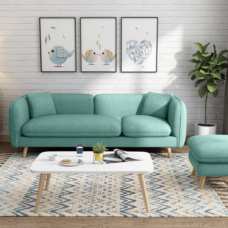 Modern Linen Tuxedo Arm Standard Sofa with Bolster Pillows for Living Room Mint Green Clearhalo 'furn' 'furn_sofas' 'Furniture' 'furniture_sofas' 'kitchen' 'kitchen_sofas' 'Living Room Furniture' 'Sofa' 'sofas' 4758185