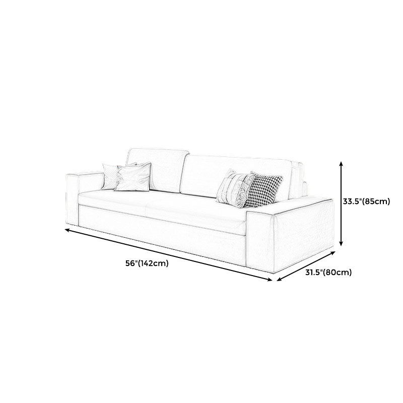 Convertible Sofa Bed Square Arm Standard Settee Furniture with Storage Clearhalo 'furn' 'furn_sofas' 'Furniture' 'furniture_sofas' 'kitchen' 'kitchen_sofas' 'Living Room Furniture' 'Sofa' 'sofas' 4758272