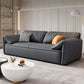 Rectangular Sofa with Pillow Back, Sponge Seat, Padded Pine Chair Legs Gray Frosted Cloth 71"L x 32"W x 43"H Clearhalo 'furn' 'furn_sofas' 'Furniture' 'furniture_sofas' 'kitchen' 'kitchen_sofas' 'Living Room Furniture' 'Sofa' 'sofas' 4758318