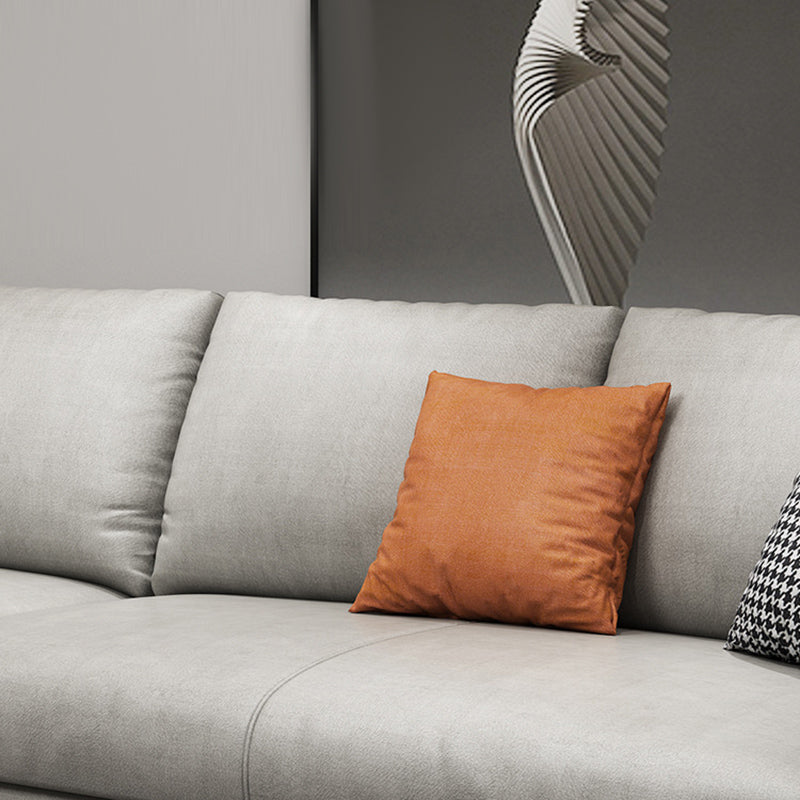 Living Room Contemporary Light-grey Standard Recessed Arm Seating Clearhalo 'furn' 'furn_sofas' 'Furniture' 'furniture_sofas' 'kitchen' 'kitchen_sofas' 'Living Room Furniture' 'Sofa' 'sofas' 4758339