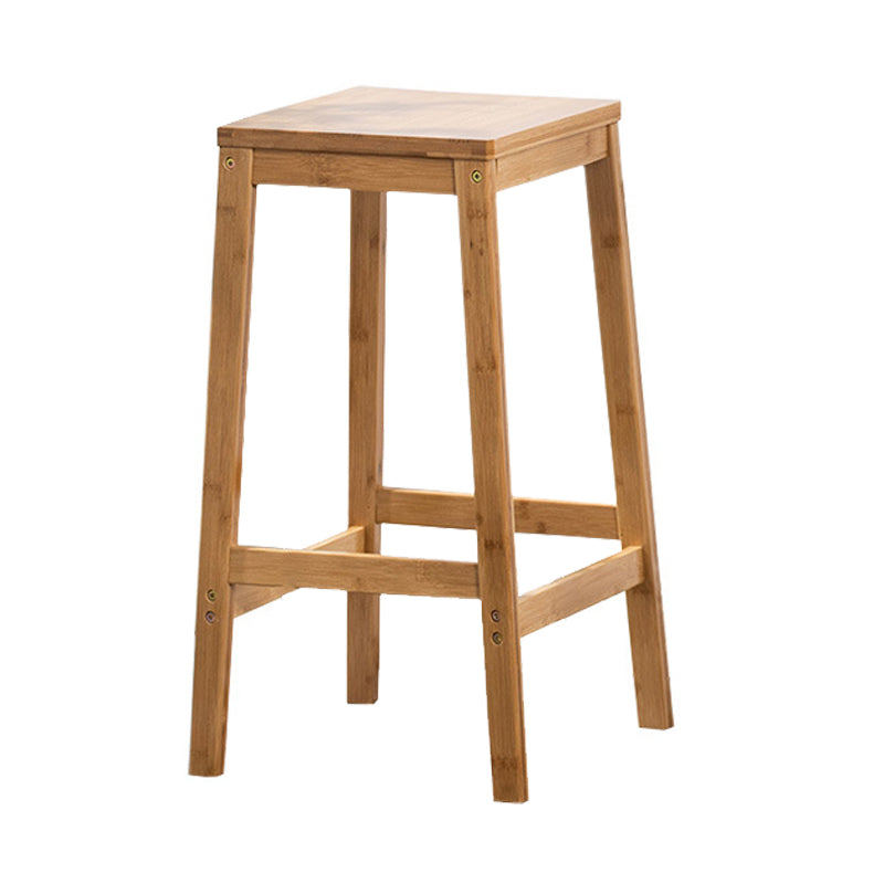 Modern Style Backless Bar-stool Square Counter Bar Stool with Wooden Legs Clearhalo 'Bar Furniture' 'Bar Stools' 'bar_stools' 'furn' 'furn_bar_stools' 'Furniture' 'furniture_bar_stools' 'Kitchen & Dining Furniture' 4758350