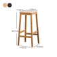 Modern Style Backless Bar-stool Square Counter Bar Stool with Wooden Legs Clearhalo 'Bar Furniture' 'Bar Stools' 'bar_stools' 'furn' 'furn_bar_stools' 'Furniture' 'furniture_bar_stools' 'Kitchen & Dining Furniture' 4758360