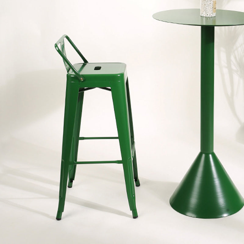 Industrial Square Bar and Counter Stool Metal Stool with 4 Legs Clearhalo 'Bar Furniture' 'Bar Stools' 'bar_stools' 'furn' 'furn_bar_stools' 'Furniture' 'furniture_bar_stools' 'Kitchen & Dining Furniture' 4758483