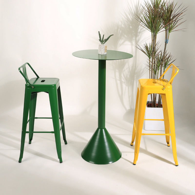 Industrial Square Bar and Counter Stool Metal Stool with 4 Legs Clearhalo 'Bar Furniture' 'Bar Stools' 'bar_stools' 'furn' 'furn_bar_stools' 'Furniture' 'furniture_bar_stools' 'Kitchen & Dining Furniture' 4758486
