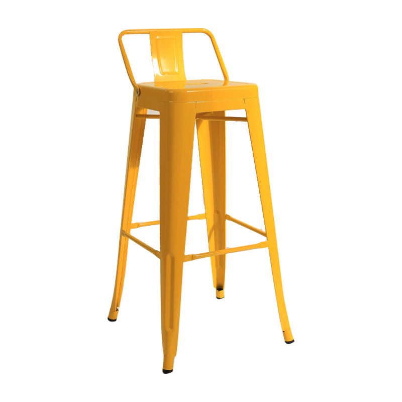 Industrial Square Bar and Counter Stool Metal Stool with 4 Legs Clearhalo 'Bar Furniture' 'Bar Stools' 'bar_stools' 'furn' 'furn_bar_stools' 'Furniture' 'furniture_bar_stools' 'Kitchen & Dining Furniture' 4758491