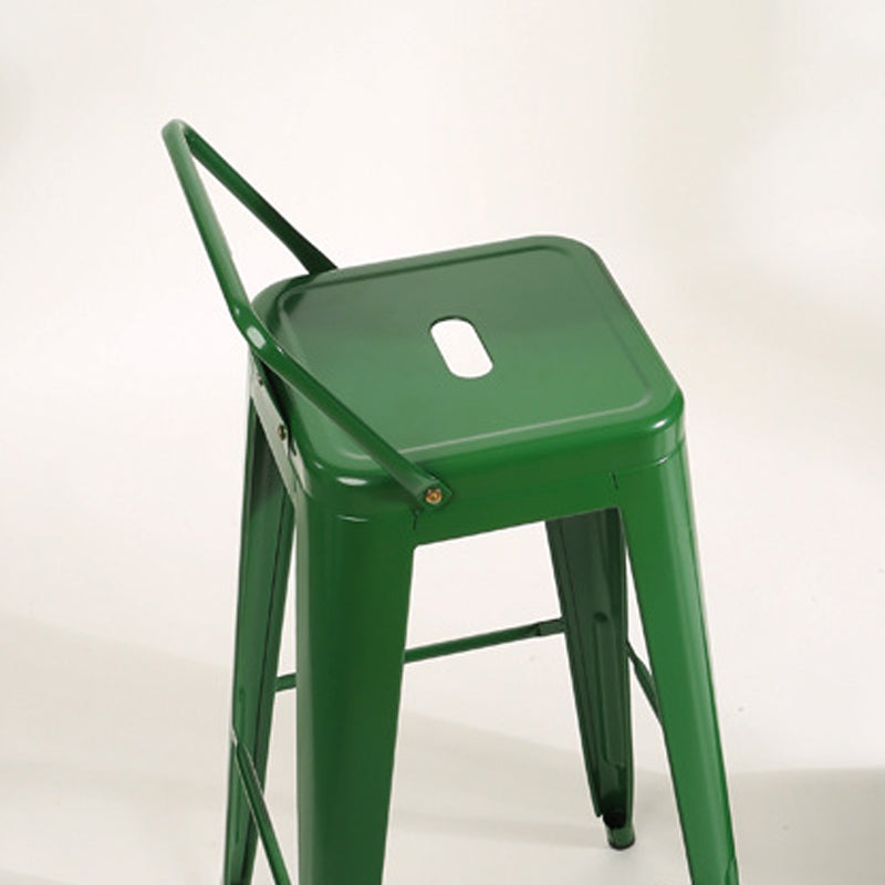 Industrial Square Bar and Counter Stool Metal Stool with 4 Legs Clearhalo 'Bar Furniture' 'Bar Stools' 'bar_stools' 'furn' 'furn_bar_stools' 'Furniture' 'furniture_bar_stools' 'Kitchen & Dining Furniture' 4758493