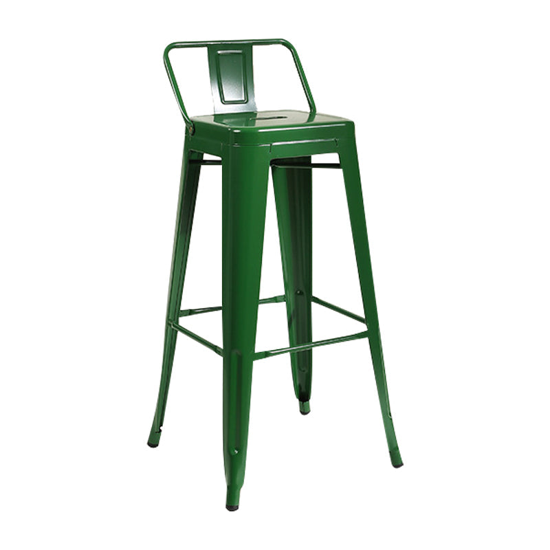 Industrial Square Bar and Counter Stool Metal Stool with 4 Legs Green 1 Piece Clearhalo 'Bar Furniture' 'Bar Stools' 'bar_stools' 'furn' 'furn_bar_stools' 'Furniture' 'furniture_bar_stools' 'Kitchen & Dining Furniture' 4758500