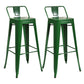 Industrial Square Bar and Counter Stool Metal Stool with 4 Legs Green 2 Piece Set Clearhalo 'Bar Furniture' 'Bar Stools' 'bar_stools' 'furn' 'furn_bar_stools' 'Furniture' 'furniture_bar_stools' 'Kitchen & Dining Furniture' 4758501