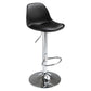 Contemporary Metal Dining Kitchen Room Armless Stool Adjustable Height Barstool Black Silver 1 Piece Clearhalo 'Bar Furniture' 'Bar Stools' 'bar_stools' 'furn' 'furn_bar_stools' 'Furniture' 'furniture_bar_stools' 'Kitchen & Dining Furniture' 4758506