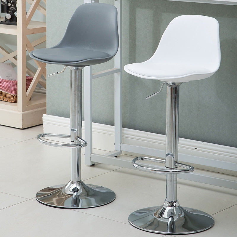 Contemporary Metal Dining Kitchen Room Armless Stool Adjustable Height Barstool Clearhalo 'Bar Furniture' 'Bar Stools' 'bar_stools' 'furn' 'furn_bar_stools' 'Furniture' 'furniture_bar_stools' 'Kitchen & Dining Furniture' 4758507