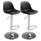 Contemporary Metal Dining Kitchen Room Armless Stool Adjustable Height Barstool Black Silver 2 Piece Set Clearhalo 'Bar Furniture' 'Bar Stools' 'bar_stools' 'furn' 'furn_bar_stools' 'Furniture' 'furniture_bar_stools' 'Kitchen & Dining Furniture' 4758508