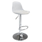 Contemporary Metal Dining Kitchen Room Armless Stool Adjustable Height Barstool White Silver 1 Piece Clearhalo 'Bar Furniture' 'Bar Stools' 'bar_stools' 'furn' 'furn_bar_stools' 'Furniture' 'furniture_bar_stools' 'Kitchen & Dining Furniture' 4758511