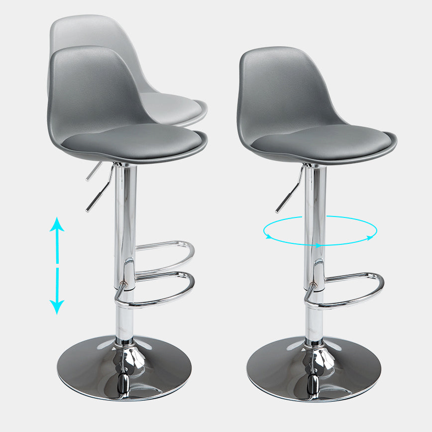 Contemporary Metal Dining Kitchen Room Armless Stool Adjustable Height Barstool Clearhalo 'Bar Furniture' 'Bar Stools' 'bar_stools' 'furn' 'furn_bar_stools' 'Furniture' 'furniture_bar_stools' 'Kitchen & Dining Furniture' 4758519