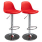 Contemporary Metal Dining Kitchen Room Armless Stool Adjustable Height Barstool Red Silver 2 Piece Set Clearhalo 'Bar Furniture' 'Bar Stools' 'bar_stools' 'furn' 'furn_bar_stools' 'Furniture' 'furniture_bar_stools' 'Kitchen & Dining Furniture' 4758520
