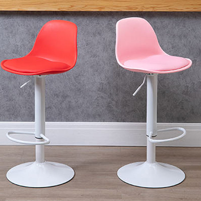 Contemporary Metal Dining Kitchen Room Armless Stool Adjustable Height Barstool Clearhalo 'Bar Furniture' 'Bar Stools' 'bar_stools' 'furn' 'furn_bar_stools' 'Furniture' 'furniture_bar_stools' 'Kitchen & Dining Furniture' 4758526