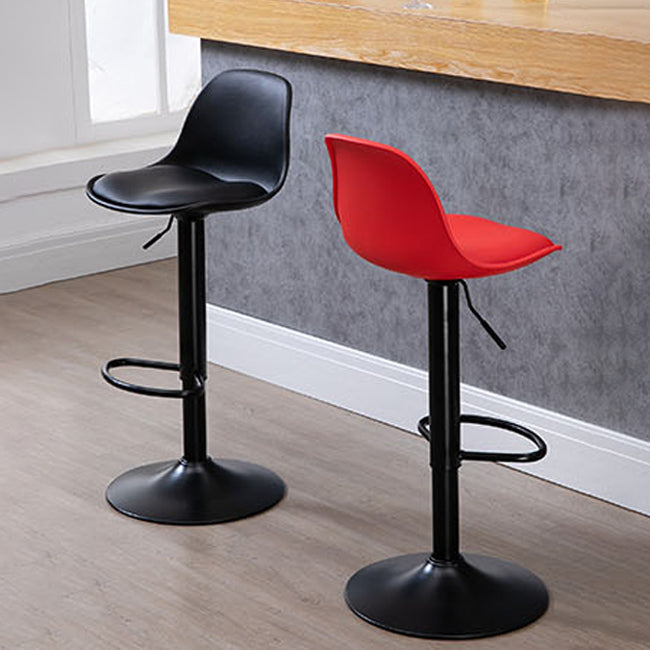 Contemporary Metal Dining Kitchen Room Armless Stool Adjustable Height Barstool Clearhalo 'Bar Furniture' 'Bar Stools' 'bar_stools' 'furn' 'furn_bar_stools' 'Furniture' 'furniture_bar_stools' 'Kitchen & Dining Furniture' 4758527