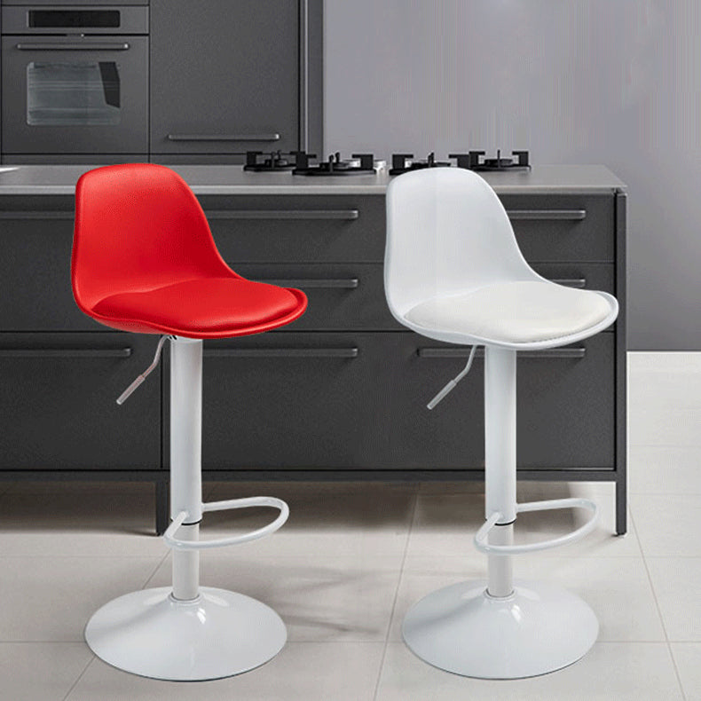 Contemporary Metal Dining Kitchen Room Armless Stool Adjustable Height Barstool Clearhalo 'Bar Furniture' 'Bar Stools' 'bar_stools' 'furn' 'furn_bar_stools' 'Furniture' 'furniture_bar_stools' 'Kitchen & Dining Furniture' 4758532