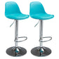 Contemporary Metal Dining Kitchen Room Armless Stool Adjustable Height Barstool Blue Silver 2 Piece Set Clearhalo 'Bar Furniture' 'Bar Stools' 'bar_stools' 'furn' 'furn_bar_stools' 'Furniture' 'furniture_bar_stools' 'Kitchen & Dining Furniture' 4758536
