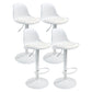 Contemporary Metal Dining Kitchen Room Armless Stool Adjustable Height Barstool White White 4 Piece Set Clearhalo 'Bar Furniture' 'Bar Stools' 'bar_stools' 'furn' 'furn_bar_stools' 'Furniture' 'furniture_bar_stools' 'Kitchen & Dining Furniture' 4758540