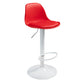 Contemporary Metal Dining Kitchen Room Armless Stool Adjustable Height Barstool Red White 1 Piece Clearhalo 'Bar Furniture' 'Bar Stools' 'bar_stools' 'furn' 'furn_bar_stools' 'Furniture' 'furniture_bar_stools' 'Kitchen & Dining Furniture' 4758541