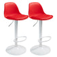 Contemporary Metal Dining Kitchen Room Armless Stool Adjustable Height Barstool Red White 2 Piece Set Clearhalo 'Bar Furniture' 'Bar Stools' 'bar_stools' 'furn' 'furn_bar_stools' 'Furniture' 'furniture_bar_stools' 'Kitchen & Dining Furniture' 4758542