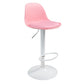Contemporary Metal Dining Kitchen Room Armless Stool Adjustable Height Barstool Pink White 1 Piece Clearhalo 'Bar Furniture' 'Bar Stools' 'bar_stools' 'furn' 'furn_bar_stools' 'Furniture' 'furniture_bar_stools' 'Kitchen & Dining Furniture' 4758544