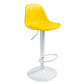 Contemporary Metal Dining Kitchen Room Armless Stool Adjustable Height Barstool Yellow White 1 Piece Clearhalo 'Bar Furniture' 'Bar Stools' 'bar_stools' 'furn' 'furn_bar_stools' 'Furniture' 'furniture_bar_stools' 'Kitchen & Dining Furniture' 4758547