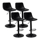 Contemporary Metal Kitchen Dining Room Armless Stool Adjustable Height Barstool Black Black 4 Piece Set Clearhalo 'Bar Furniture' 'Bar Stools' 'bar_stools' 'furn' 'furn_bar_stools' 'Furniture' 'furniture_bar_stools' 'Kitchen & Dining Furniture' 4758558