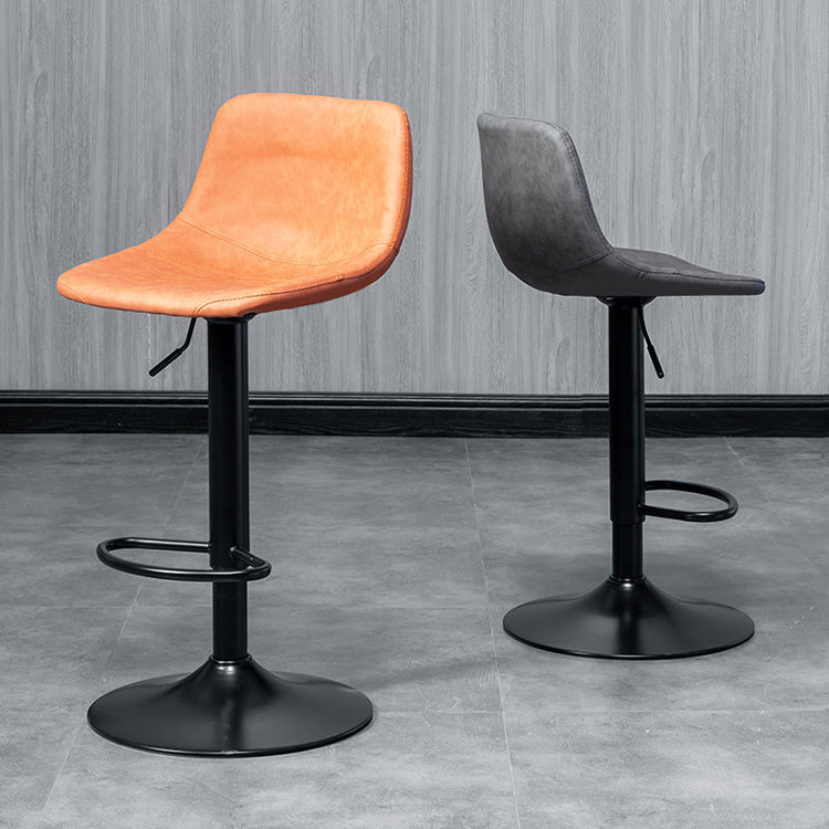 Contemporary Metal Kitchen Dining Room Armless Stool Adjustable Height Barstool Clearhalo 'Bar Furniture' 'Bar Stools' 'bar_stools' 'furn' 'furn_bar_stools' 'Furniture' 'furniture_bar_stools' 'Kitchen & Dining Furniture' 4758559