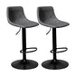 Contemporary Metal Kitchen Dining Room Armless Stool Adjustable Height Barstool Grey Black 2 Piece Set Clearhalo 'Bar Furniture' 'Bar Stools' 'bar_stools' 'furn' 'furn_bar_stools' 'Furniture' 'furniture_bar_stools' 'Kitchen & Dining Furniture' 4758563