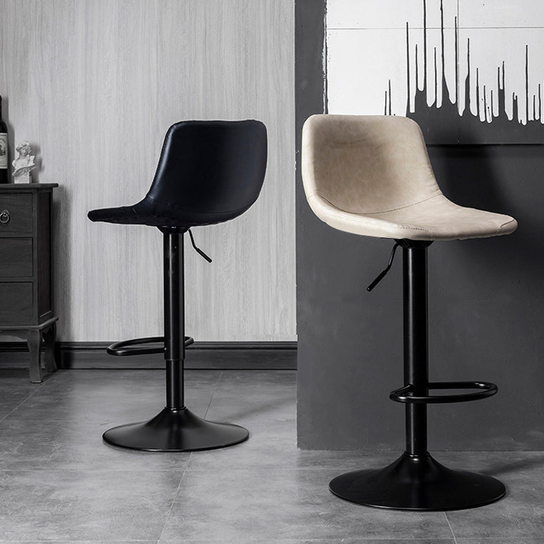 Contemporary Metal Kitchen Dining Room Armless Stool Adjustable Height Barstool Clearhalo 'Bar Furniture' 'Bar Stools' 'bar_stools' 'furn' 'furn_bar_stools' 'Furniture' 'furniture_bar_stools' 'Kitchen & Dining Furniture' 4758575