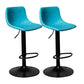 Contemporary Metal Kitchen Dining Room Armless Stool Adjustable Height Barstool Blue Black 2 Piece Set Clearhalo 'Bar Furniture' 'Bar Stools' 'bar_stools' 'furn' 'furn_bar_stools' 'Furniture' 'furniture_bar_stools' 'Kitchen & Dining Furniture' 4758579
