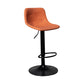 Contemporary Metal Kitchen Dining Room Armless Stool Adjustable Height Barstool Orange Black 1 Piece Clearhalo 'Bar Furniture' 'Bar Stools' 'bar_stools' 'furn' 'furn_bar_stools' 'Furniture' 'furniture_bar_stools' 'Kitchen & Dining Furniture' 4758581