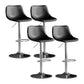 Contemporary Metal Kitchen Dining Room Armless Stool Adjustable Height Barstool Black Silver 4 Piece Set Clearhalo 'Bar Furniture' 'Bar Stools' 'bar_stools' 'furn' 'furn_bar_stools' 'Furniture' 'furniture_bar_stools' 'Kitchen & Dining Furniture' 4758586