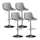 Contemporary Metal Kitchen Dining Room Armless Stool Adjustable Height Barstool Grey Silver 4 Piece Set Clearhalo 'Bar Furniture' 'Bar Stools' 'bar_stools' 'furn' 'furn_bar_stools' 'Furniture' 'furniture_bar_stools' 'Kitchen & Dining Furniture' 4758589