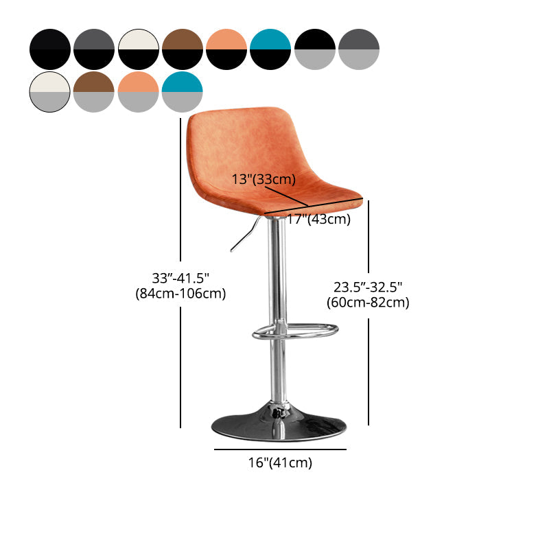 Contemporary Metal Kitchen Dining Room Armless Stool Adjustable Height Barstool Clearhalo 'Bar Furniture' 'Bar Stools' 'bar_stools' 'furn' 'furn_bar_stools' 'Furniture' 'furniture_bar_stools' 'Kitchen & Dining Furniture' 4758602